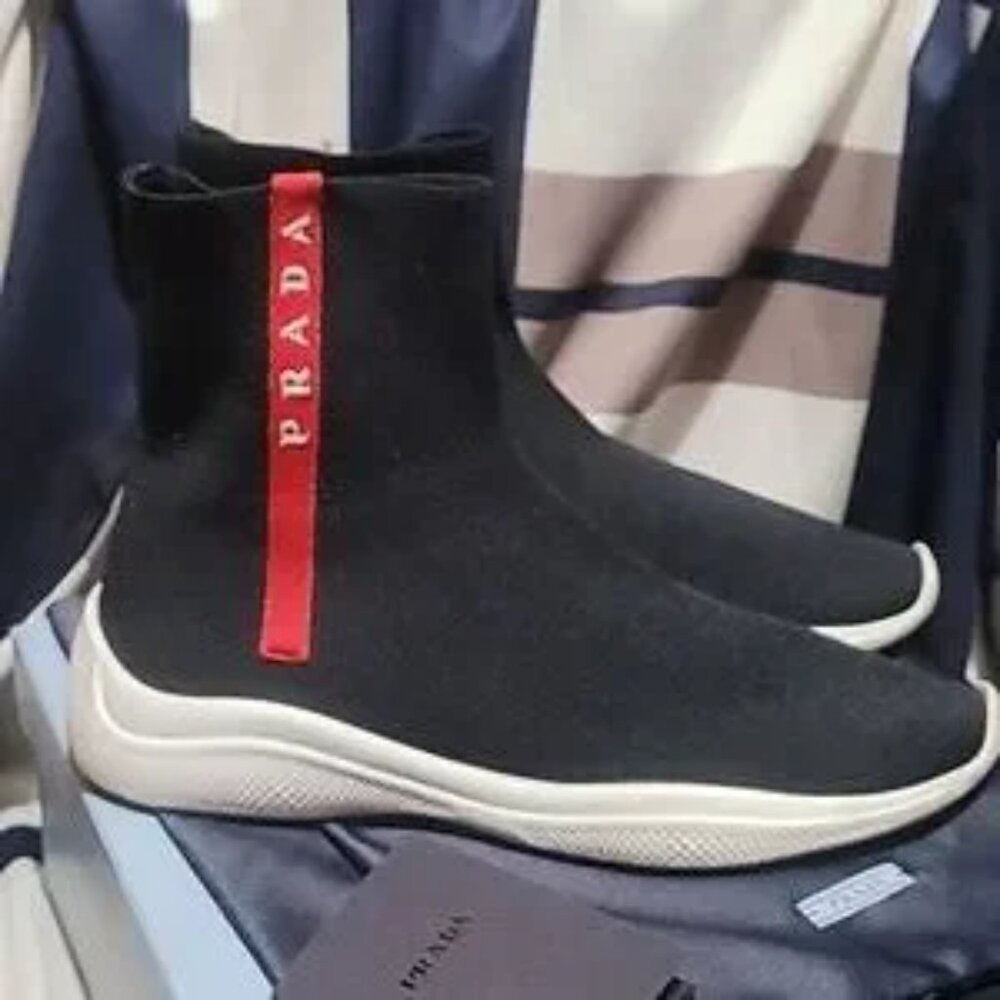 Prada Calzature Donna Knit Basic Sneakers - Picture 4 of 4